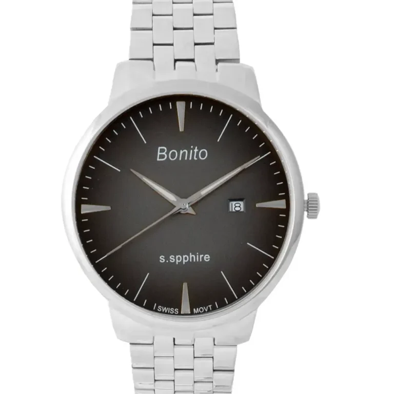 bonito k 5136 ch blk metal band men watch