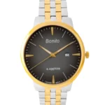 bonito k 5136 ch blk metal band men watch